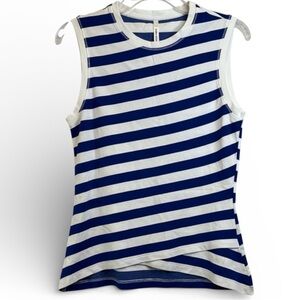 Karen Millen Blue & White Striped Tank Size 10